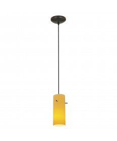 Access Lighting 28030-1C-ORB/AMB Sydney Cylinder Glass Pendant