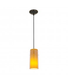 Access Lighting 28033-3C-ORB/CLAM Glass`n Glass Cylinder 1-Light