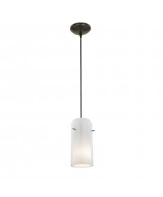 Access Lighting 28033-1C-ORB/CLOP Sydney Glass in Glass Cylinder Pendant
