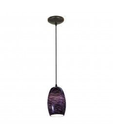 Access Lighting 28078-1C-ORB/PLS Sydney Cone Glass Pendant