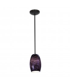 Access Lighting 28078-1R-ORB/PLS Janine Cone Glass Pendant