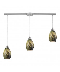 ELK Lighting 31133/3L-PLN Formations/planetary 3 Light Pendant in Satin Nickel