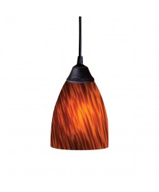 ELK Lighting 406-1ES Classico 1 Light Pendant in Dark Rust and Espresso Glass