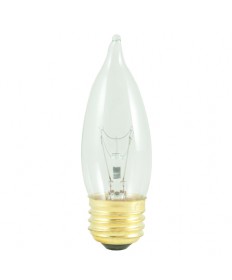 Bulbrite 498040 | 40 Watt Incandescent CA10 Flame Tip Chandelier Bulb