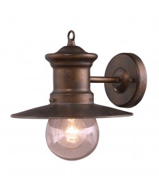 ELK Lighting 42005/1 Maritime 1 Light Wall Bracket in Hazlenut Bronze and Clear Seeded Glass