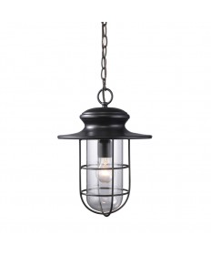 ELK Lighting 42286/1 Portside 1 Light Outdoor Pendant in Matte Black