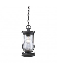 ELK Lighting 43017/1 Farmstead 1 Light Outdoor Pendant in Matte Black