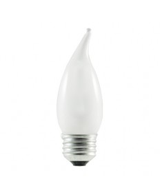 Bulbrite 616601 | 43 Watt ECO Halogen CA10 Flame Tip Chandelier Bulb