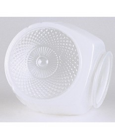 Satco 50/111 Satco 50-111 White w/Clear Bottom Bath Shade Diameter 5-1/4" Fitter 