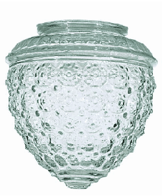 Satco 50/112 50-112 Clear Pineapple Glass Diameter 5-1/2"  and Fitter is 3-1/4"