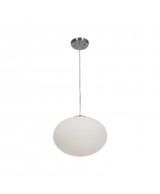 Access Lighting 50180-BS/OPL Callisto Ribbed OPL Glass Pendant