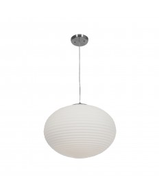 Access Lighting 50181-BS/OPL Callisto Ribbed OPL Glass Pendant