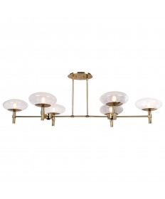 Access Lighting 52092LEDDLP-BB/CLR Grand 6-Light Linear Chandelier