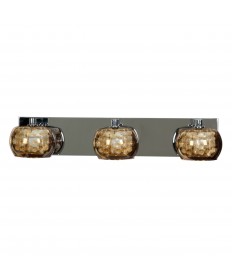 Access Lighting 52113-CH/MIR Glam 3-Light Mirror Glass Vanity