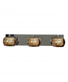 Access Lighting 52113LEDDLP-CH/MIR Glam 3-Light Dimmable LED Mirror