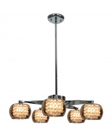 Access Lighting 52120-CH/MIR Glam 5-Light Chandelier