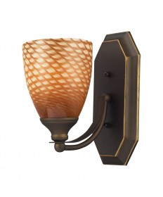 ELK Lighting 570-1B-C 1 Light Vanity in Aged Bronze and Coco Glass