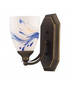 ELK Lighting 570-1B-MT 1 Light Vanity in Aged Bronze and Mountain Glass