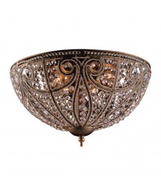 ELK Lighting 5963/6 Elizabethan 6 Light Flush Mount in Dark Bronze