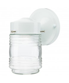 Nuvo Lighting 60/112 1 Light 6 Inch Porch Wall White Mason Jar with