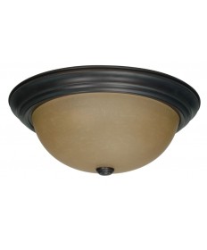 Nuvo Lighting 60/1257 3 Light 15 inch Flush Mount with Champagne Linen Washed Glass