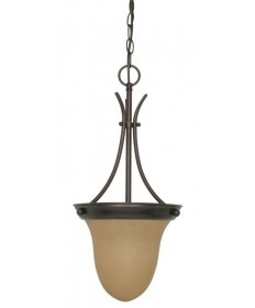 Nuvo Lighting 60/1278 1 Light 10 inch Pendant with Champagne Linen Washed Glass
