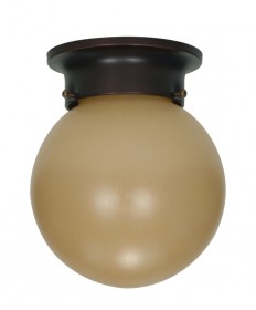 Nuvo Lighting 60/1279 1 Light 6 inch Ceiling Mount with Champagne Linen Washed Glass