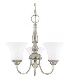 Nuvo Lighting 60/1821 Dupont 3 light 16 inch Chandelier with Satin White Glass