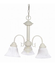 Nuvo Lighting 60/188 Ballerina 3 Light 20 inch Chandelier with Alabaster Glass Bell Shades