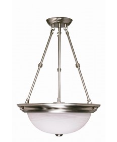 Nuvo Lighting 60/204 3 Light 20 inch Pendant Alabaster Glass