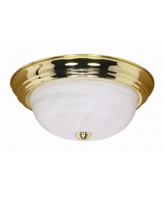 Nuvo Lighting 60/215 3 Light 15 inch Flush Mount Alabaster Glass