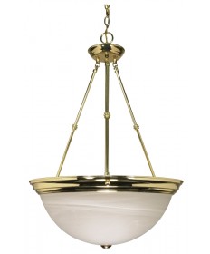 Nuvo Lighting 60/220 3 Light 20 inch Pendant Alabaster Glass