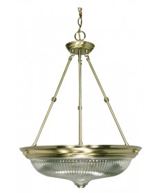Nuvo Lighting 60/236 3 Light 20 inch Pendant Clear Swirl Glass