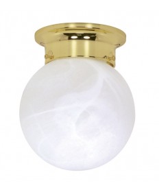 Nuvo Lighting 60/255 1 Light 6 inch Ceiling Mount Alabaster Ball