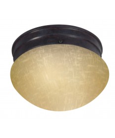 Nuvo Lighting 60/2642 8 in. Mushroom Mahogany Bronze Champagne Linen