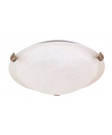 Nuvo Lighting 60/270 1 Light 12 inch Flush Mount Tri-Clip with Alabaster Glass