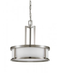 Nuvo Lighting 60/2857 Odeon 4 Light Pendant with Satin White Glass