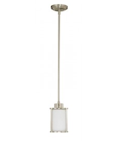 Nuvo Lighting 60/2866 Odeon 1 Light Mini Pendant with Satin White Glass