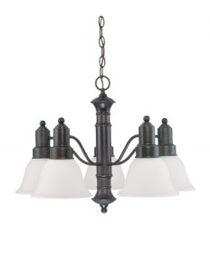 Nuvo Lighting 60/3143 Gotham 5 Light 25 inch Chandelier with Frosted White Glass