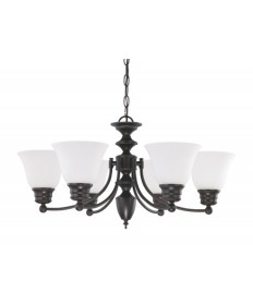 Nuvo Lighting 60/3169 Empire 6 Light 26 inch Chandelier with Frosted White Glass