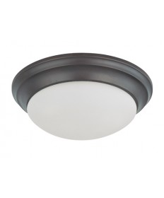 Nuvo Lighting 60/3176 2 Light 14 inch Flush Mount Twist & Lock with Frosted White Glass