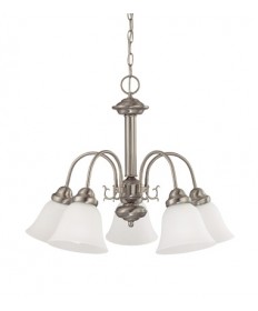 Nuvo Lighting 60/3240 Ballerina 5 Light 24 inch Chandelier with Frosted White Glass