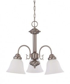 Nuvo Lighting 60/3241 Ballerina 3 Light 20 inch Chandelier with Frosted White Glass
