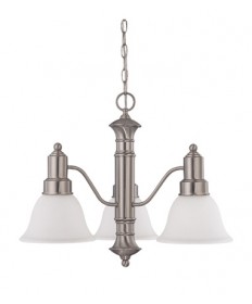 Nuvo Lighting 60/3243 Gotham 3 Light 23 inch Chandelier with Frosted White Glass