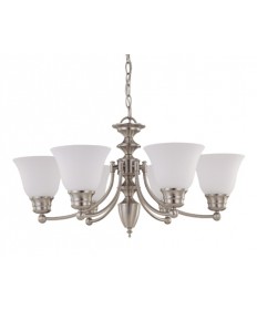 Nuvo Lighting 60/3255 Empire 6 Light 26 inch Chandelier with Frosted White Glass