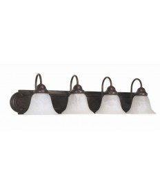 Nuvo Lighting 60/326 Ballerina 4 Light 30 inch Vanity with Alabaster Glass Bell Shades