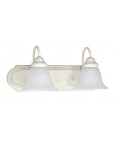 Nuvo Lighting 60/332 Ballerina 2 Light 18 inch Vanity with Alabaster Glass Bell Shades