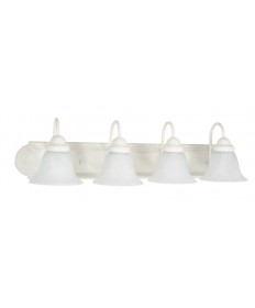 Nuvo Lighting 60/334 Ballerina 4 Light 30 inch Vanity with Alabaster Glass Bell Shades