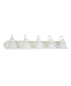 Nuvo Lighting 60/335 Ballerina 5 Light 36 inch Vanity with Alabaster Glass Bell Shades
