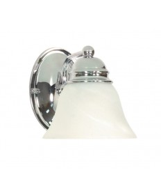 Nuvo Lighting 60/336 Empire 1 Light 7 inch Vanity with Alabaster Glass Bell Shades